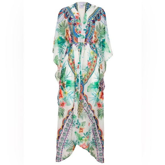 Front Tie Kimono Cover-Up - Picture 4 of 4